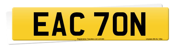 Registration number EAC 70N